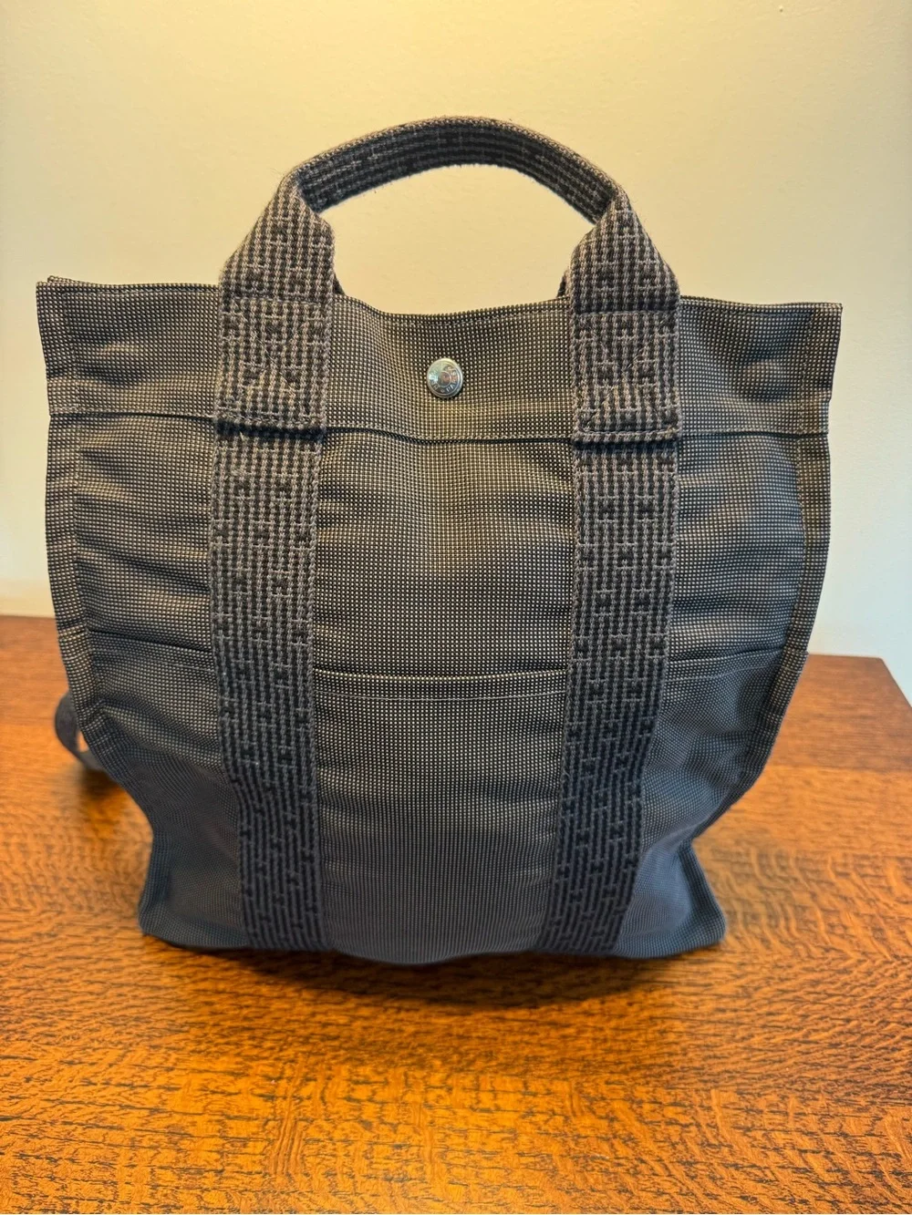 Hermès Herline MM Canvas Backpack with COA